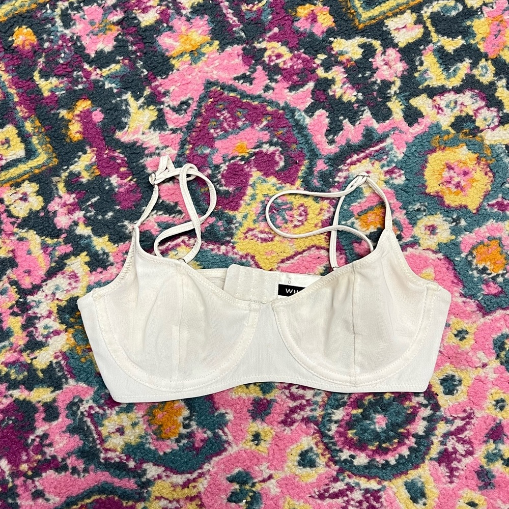 White fox cami bra top